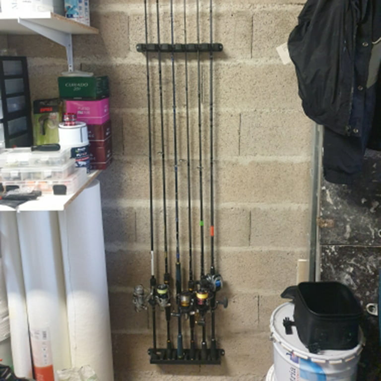 UDIYO 1 Pair Wall Mount Fishing Rod Holder Heat-resistant Helpful