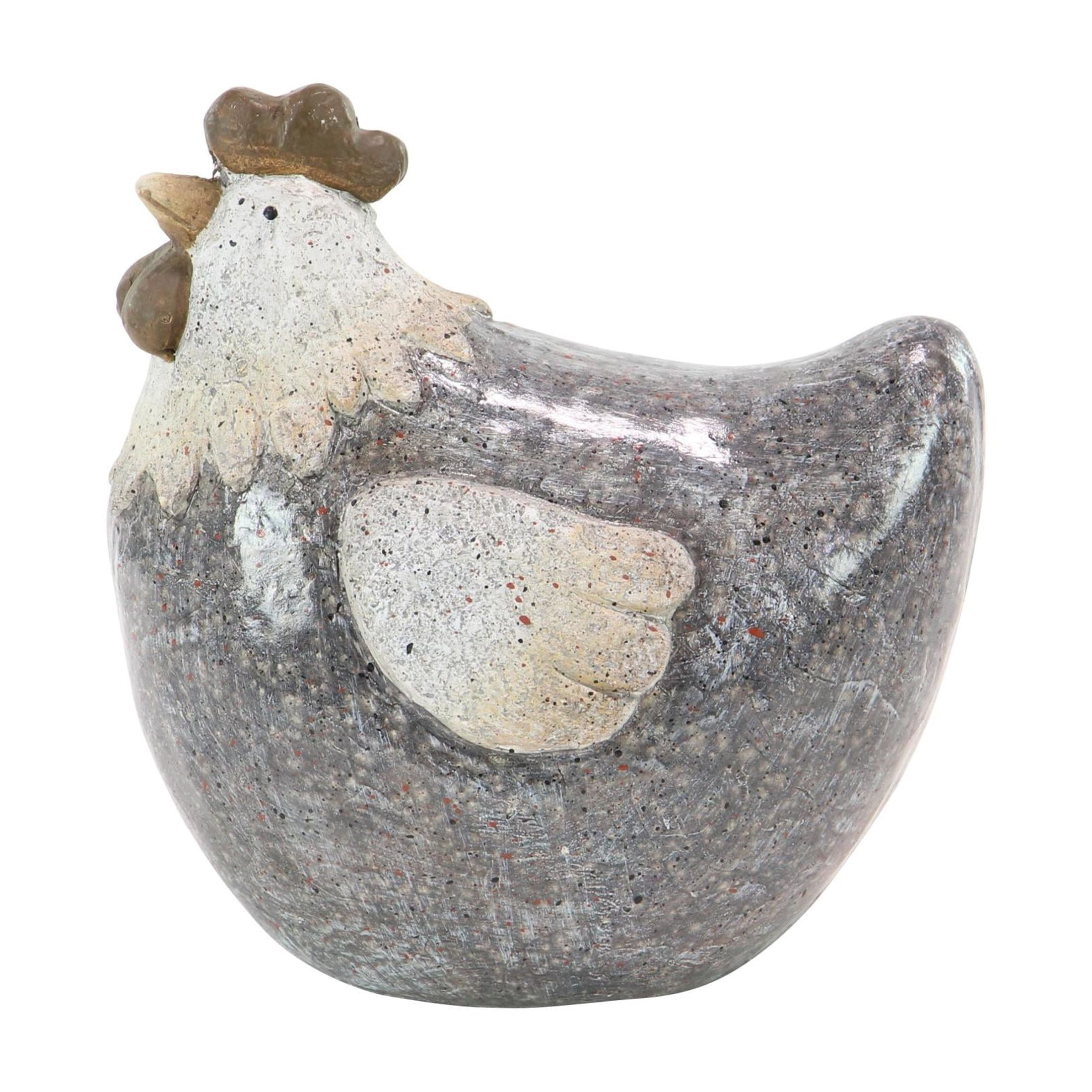 DecMode 10" Indoor Outdoor Chicken Garden Sculpture