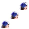 thumbnail image 1 of Sombrero Tocado Jumpingount Mujer Velo de Malla de Plumas de Flores Fiesta de Te Boda, 1 of 6