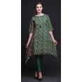 thumbnail image 5 of Bimba Green Lotus Floral Indian Tunic Tops For Girls Printed Casual Top For Women Ethnic Kurti XXX-Large, 5 of 6