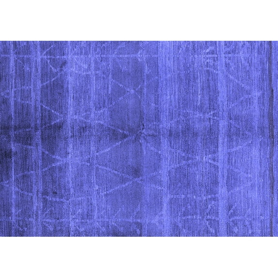 Ahgly Company Indoor Rectangle Oriental Blue Industrial Area Rugs, 5' x 8'