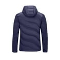 thumbnail image 4 of Zylanna Men's Winter Parkas Jackets, Loose Hooded Long Sleeve Windproof Casual Warm Coats for Men Dark Blue, 4 of 8