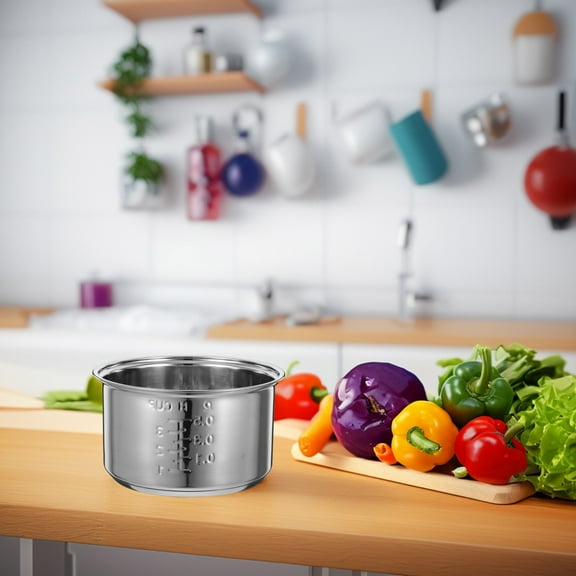 Topbathy Stainless Steel Pot Rice Cooker Silver 1Pack for Boiling and Porridge Cooking