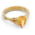 thumbnail image 3 of Diamond-Capitals 2.00 Carat Pear Cut Citrine Gemstone Wonderful Solitaire Engagement Ring for Fiancee 14K Yellow Gold Size 4.5, 3 of 8