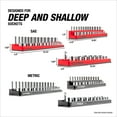 thumbnail image 6 of OEMTools Metric & SAE Magnetic Socket Organizer, 6 Pack Set, Black & Red, 6 of 10