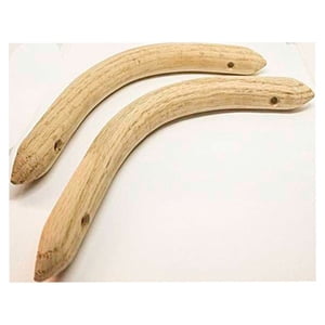 Unfinished Oak Chair Braces, Bent Wood Hip Hugger Brackets for Seat Back Support, Set of 2