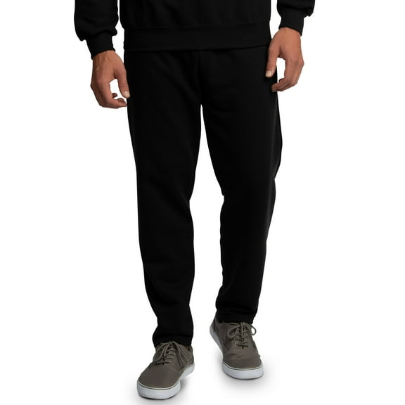 Fruit of the Loom Men's and Big Men's Fleece Open Bottom Sweatpant with Pockets