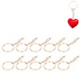 thumbnail image 3 of 10pcs DIY Key  with Chain Portable Metal Key Chain Eye Screw Jewelry Pendant Accessory, 3 of 8