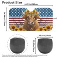 thumbnail image 7 of HUIACONG Car Windshield Sun Shade All Season Windshield S Foldable Sunshade UV Reflective Heat Protection Keep Interior Cool Heat and UV Protection UV Coating Vans Front Window Truck Pickup, 7 of 7