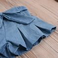 thumbnail image 6 of IROINNID Toddler Girl's Floral Print Tops Denim Ruffled Bow Shorts Outfits Set, 6 of 9