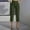 Green, variant on Women's High Waist Button Detail Capri Pants Casual Loose 3/4 Length Trousers with Pockets Stretchy for Work Khaki S