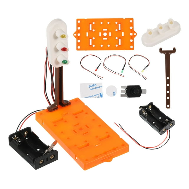 Unique Bargains Feux de Circulation Bricolage, Ensemble de 2 Pcs de Feux de Circulation Kits de Simulation Formation d'Intérêt Scientifique