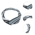 thumbnail image 2 of Unique Bargains 1 Pc Fashion Stripe Pattern Cross Elastic Hairband for Women Black Gray, 2 of 6