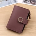 thumbnail image 4 of Small Womens Wallet RFID Blocking Bifold Genuine Leather Purse with Zipper Coin Pocket ID Window, 4 of 5