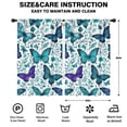 thumbnail image 2 of Blackout Kids Curtains,Butterflies and Leaves Pattern Childrens Insulated Curtains Set Of 2,Bedroom Essentials,Toddler Room Decor 52x84in(132x213cm), 2 of 4