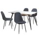 thumbnail image 1 of Juego De Comedor Mesa Vidrio Con 4 Sillas Eames Tapizadas Minimalista KingsHouse gris oscuro 5, 1 of 8