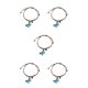 thumbnail image 3 of Minnieouse Juego de pulseras de aleación para parejas para parejas elegantes y sofisticadas para mujer Colgante de moda Charm 312B Azul claro 1 Type2 NO2, 3 of 6