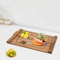 thumbnail image 5 of Noodle Board Stove Cover with Handles, Large Charcuterie Board and Counter Space Top Cover for Electric and Gas Stoves, Farmhouse Rustic Decorative Tray for Kitchen (30"L x 22"W-Log), 5 of 14
