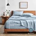 thumbnail image 6 of Bare Home Washed Sheet Set - Premium 1800 Collection - Deep Pocket - 4 Piece - Queen, Summer Sky, 6 of 8
