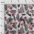 thumbnail image 2 of oneOone Polyester Spandex Light Gray Fabric Tropical Dress Material Fabric Print Fabric By The Yard 56 Inch Wide, 2 of 4