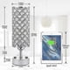 thumbnail image 3 of Crystal Lamp Table Lamp With Usb Ports 3 Way Dimmable Light Bedside Lamp Small Touch Light, 3 of 5