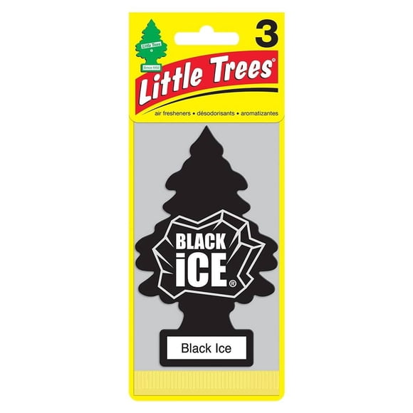 Pack Aromatizante para Auto Little Trees Pino Black Ice con 3 Piezas