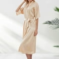 thumbnail image 2 of ASFGIMUJ Women's Short Kimono Robe Silky Satin Bathrobe Bride Bridesmaids Getting Ready Sleepwear Soft Nightgown, 2 of 8