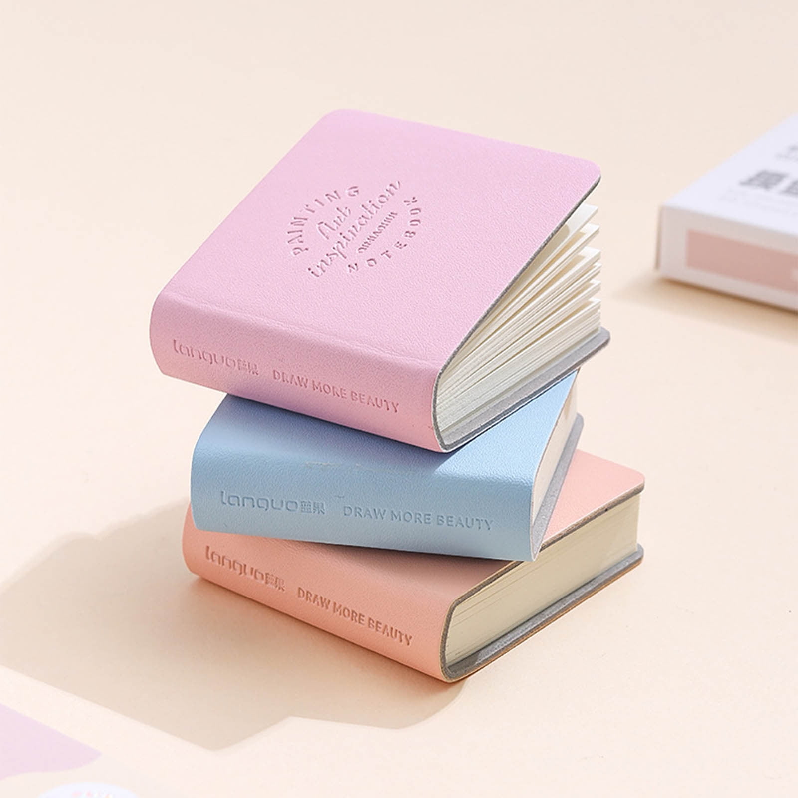 3 Pcs Mini Watercolor Sketchbook 3.9 x 3.9 Inch Portable Square Watercolor Notebook Painting Sketch Book 90 Sheets Textured Drawing Papers 300 GSM Artists Paper Pads for Art