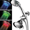 thumbnail image 1 of Hotel Spa Shower Combo with LED Shower Head – High-Performance 2 in 1 Combination Shower System – Use Overhead Hands-Free, Enjoy Regular or LED Shower Pampering Shower Heads / Ambiance of LED Lighting, 1 of 1
