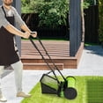 11.8-Inch 5-Blade Push Reel Lawn Mower – Manual Grass Cutter with 6 ...