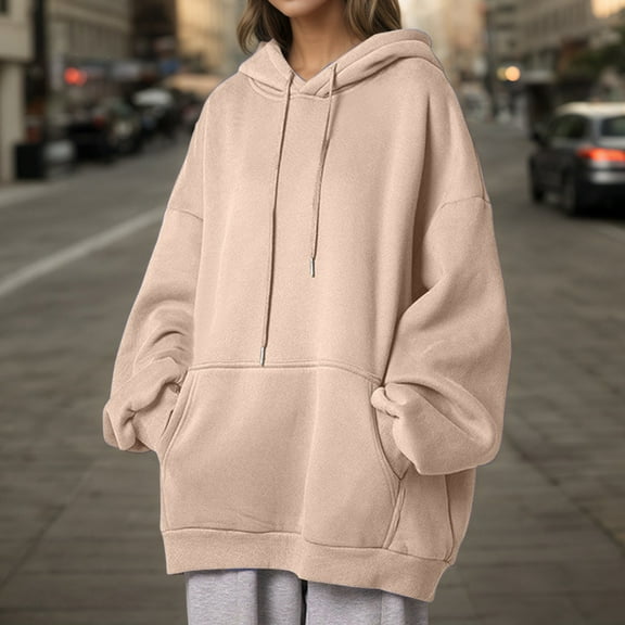 Womens Hoodies Pullover Fleece Sweatshirts Long Sleeve Hoodie With Front Pocket