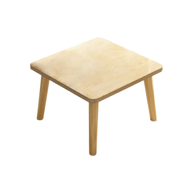 Mesa de Café Pequeña Mesa Cuadrada de Madera Mesa de Balcón Mesa de Té Pequeña Mesa de Café de Dormitorio Concisa Mesa Baja de Pie en el Piso Mesa de Café Cuadrada