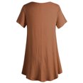 thumbnail image 2 of Made by Johnny Women's Tunic Top Casual T Shirt for Leggings S-5XL Plus Size XXL RUST, 2 of 6