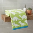 thumbnail image 6 of Unique Bargains Animal Pattern Cotton Jacquard Soft Absorbent Hand Towel Green 29" x 13", 6 of 7