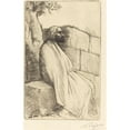 thumbnail image 3 of Alphonse Legros 17x24 Black Modern Framed Museum Art Print Titled - Philosum (The Philosopher), 3 of 5