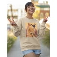 thumbnail image 2 of Image Conscious Funny Pug Sweatshirt Womens -Porter Hastings Designs, Female 5X-Large, 2 of 4