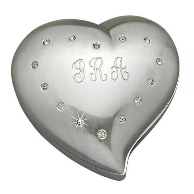 Creative Gifts International 003906 Free Form Brushed Heart Box with Crystals