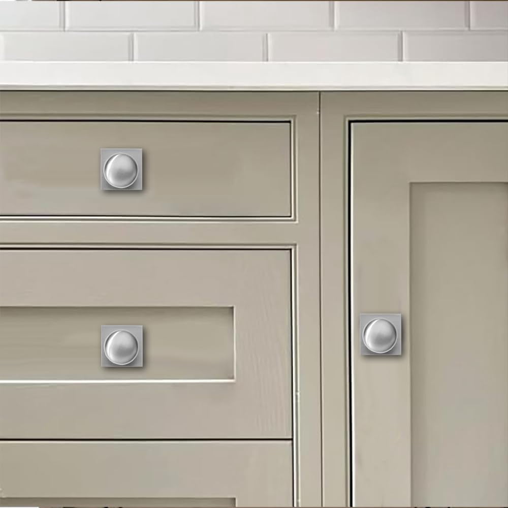 2 Pack 1-1/2 Inch Diameter Antique Brass Cabinet knobs with Backplate,Vintage Backplate for Cabinet knobs and Drawer knobs, Bi-Fold Door Knobs