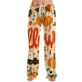 thumbnail image 6 of LHVUOA Halloween Women's Comfy Pajama Pants Cute Halloween Printed Lounge Pants Comfortable Elastic Waist with Pockets, 6 of 7