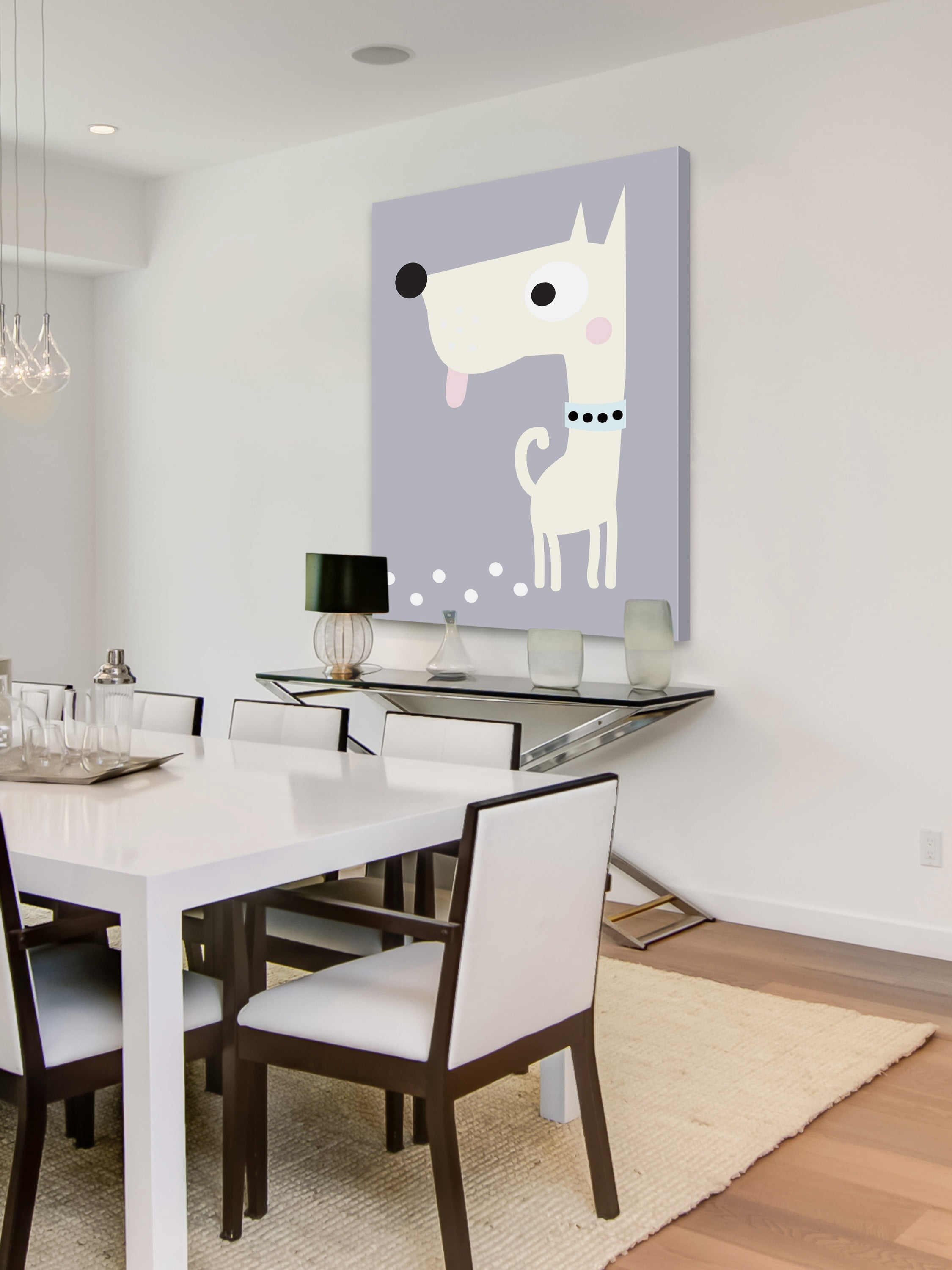 "Yellow Puppy" Painting Print on Wrapped Canvas