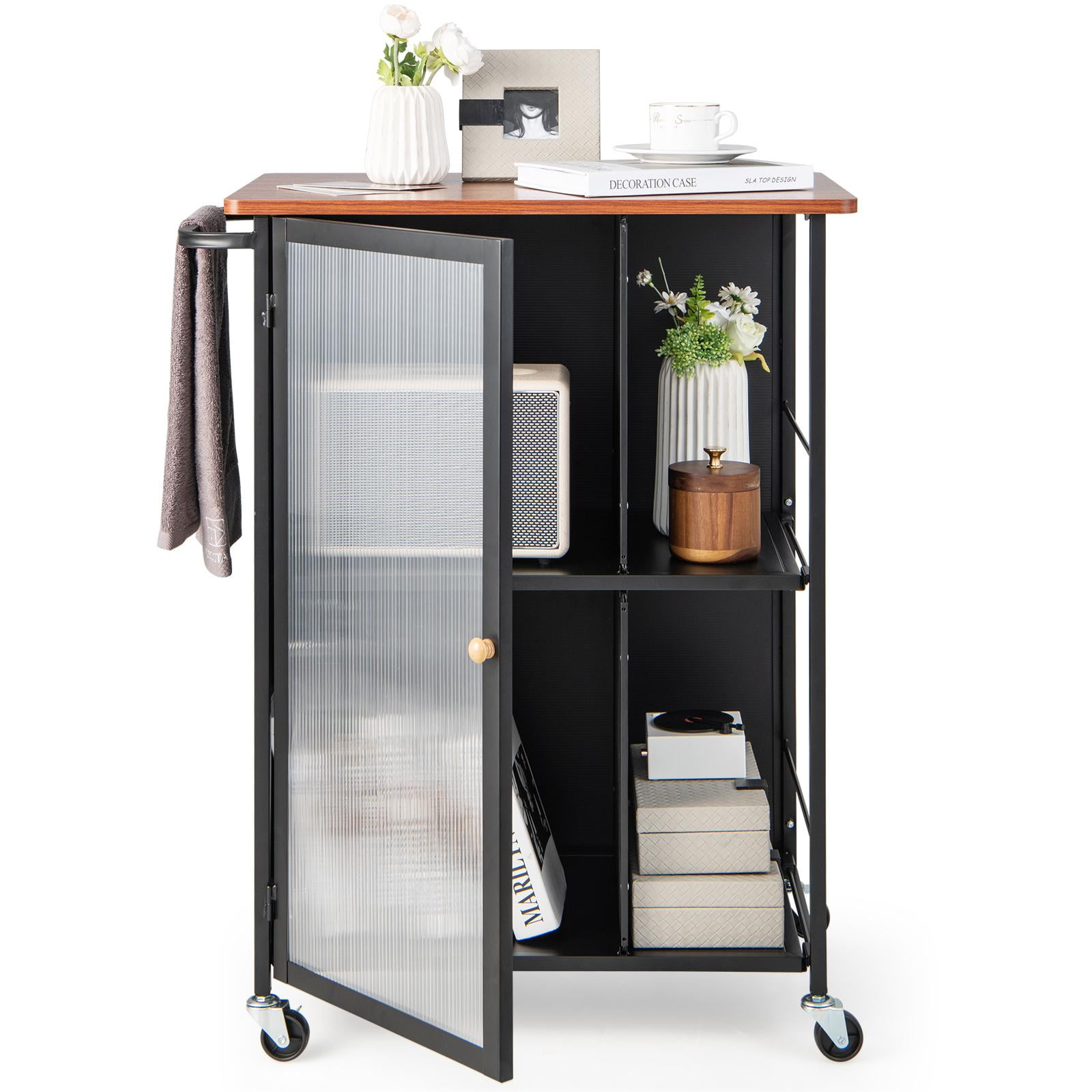 Giantex Mobile Kitchen Island, Storage Kitchen Storage Utility