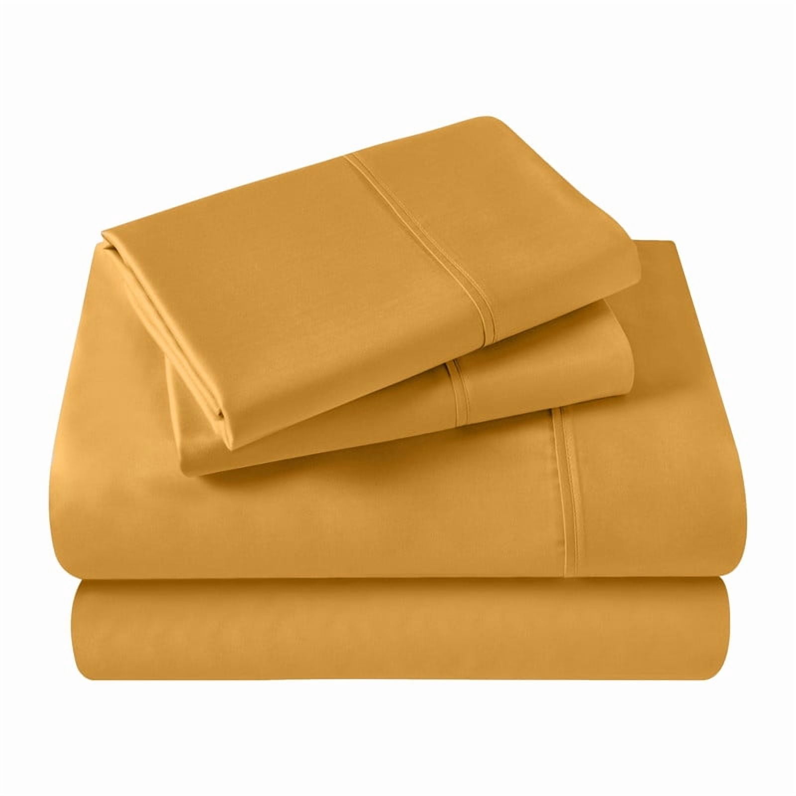 Superior Egyptian Cotton 400 TC Deep Pocket Sheet Set, Twin XL, Gold