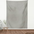 thumbnail image 3 of Abstract Fabric by the Yard Upholstery, Simplistic Illustration of Intricate Circles Contemporary Design, Decorative Fabric for DIY and Home Accents, Eggshell Charcoal Grey by Ambesonne, 3 of 4