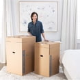 thumbnail image 5 of Tall Wardrobe Box 3 Pack, Tape-Free Design, 24-in x 24-in x 40-in, 5 of 6