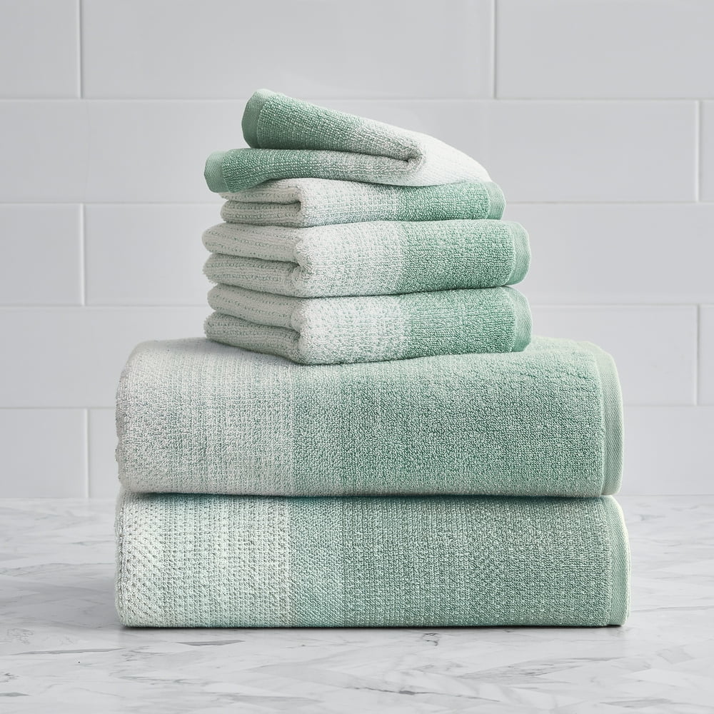 Better Homes & Gardens Thick and Plush Heathered 6 Piece Bath Towel Set