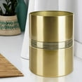thumbnail image 2 of NuSteel JW8H NuSteel Jewel Gold Finish Wastebasket 7.5 Quart, 2 of 4