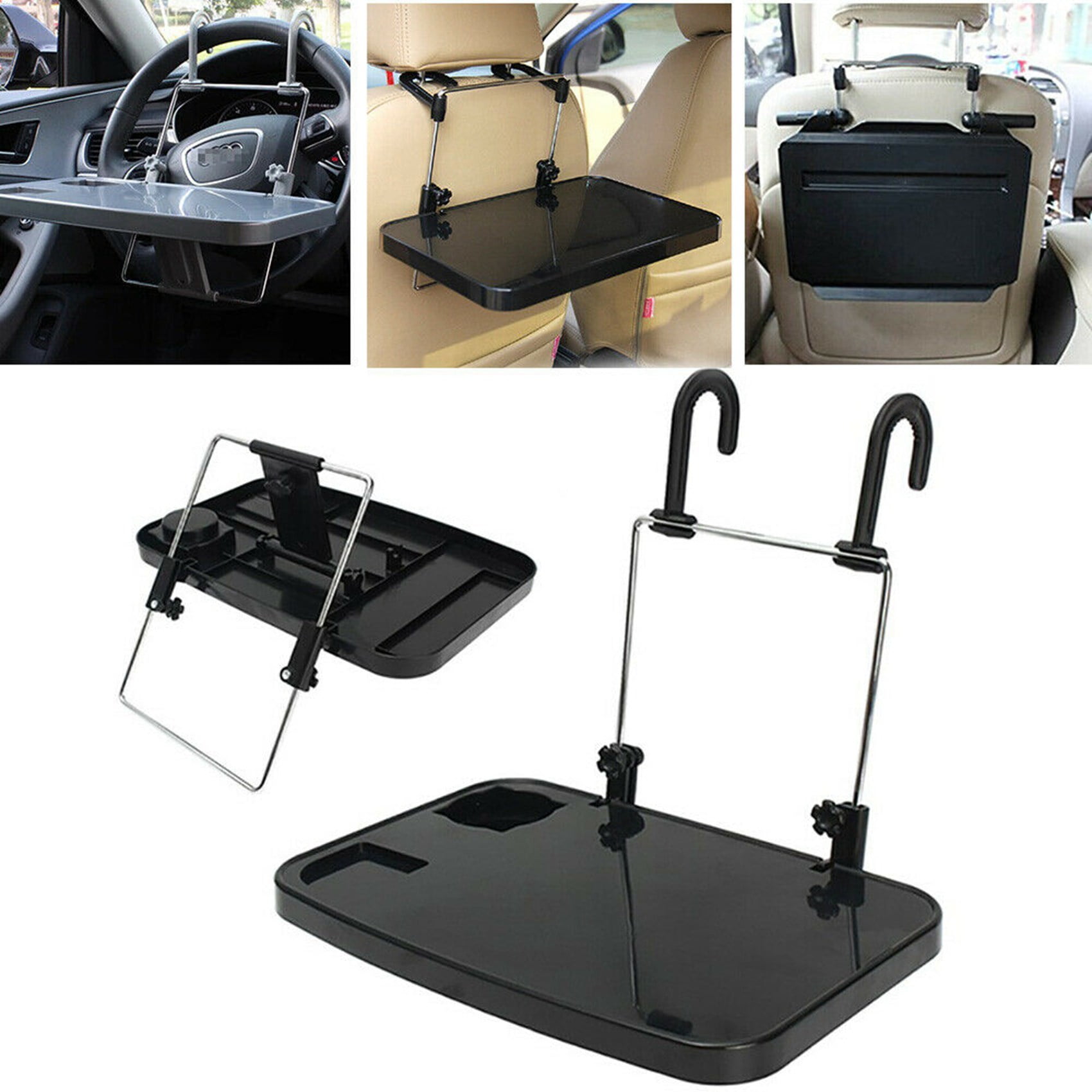 2X Folding Car Computer Desk Work Table in Car Laptop Stand Food Tray Drink Holder