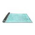 thumbnail image 2 of Ahgly Company Indoor Round Abstract Light Blue Modern Area Rugs, 7' Round, 2 of 4