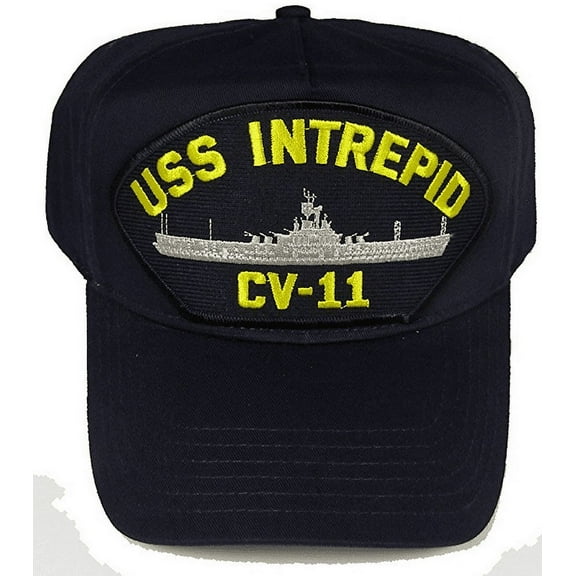 USS INTREPID CV-11 HAT CAP USN NAVY SHIP ESSEX CLASS AIRCRAFT CARRIER FIGHTING I