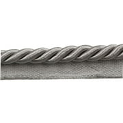 Large 3/8 inch Basic Trim Cord With Sewing Lip, Silver Grey, Sold by The Yard, Style# 0038S Color: 049